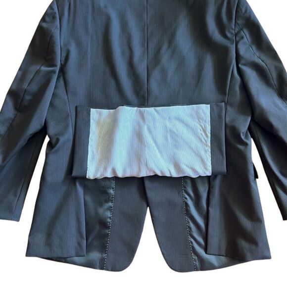 Tommy Hilfiger Blazer Men’s Size 46 R Grey Pin Stripe Suit Jacket Wool - Picture 5 of 7